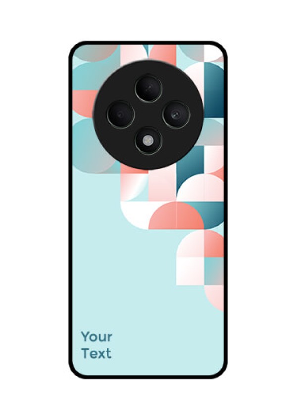 Oppo F27 5G Custom Glass Phone CaseStylish Semi - Circle Pattern Design