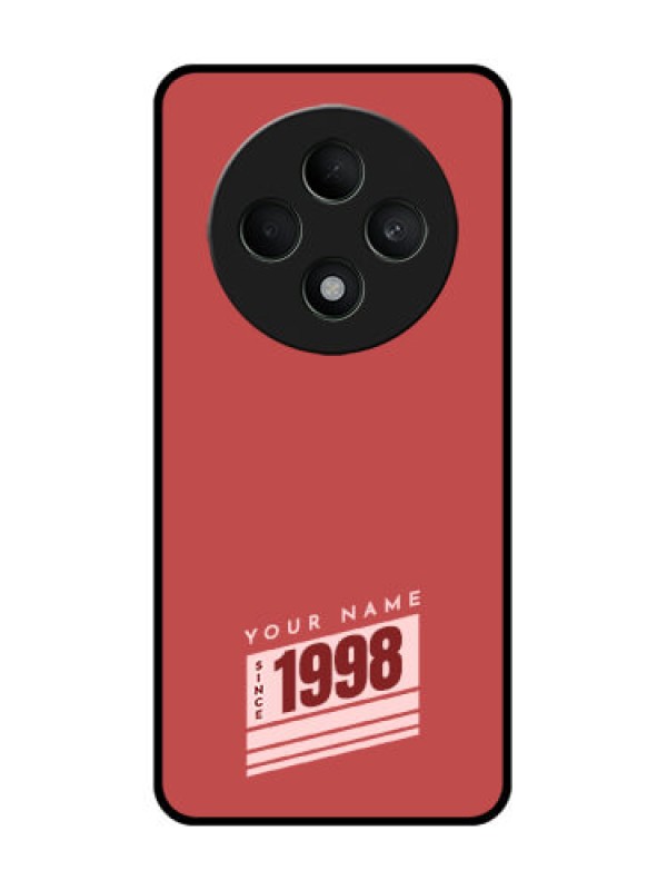 Custom Oppo F27 5G Custom Glass Phone CaseRed Custom Year Of Birth Design