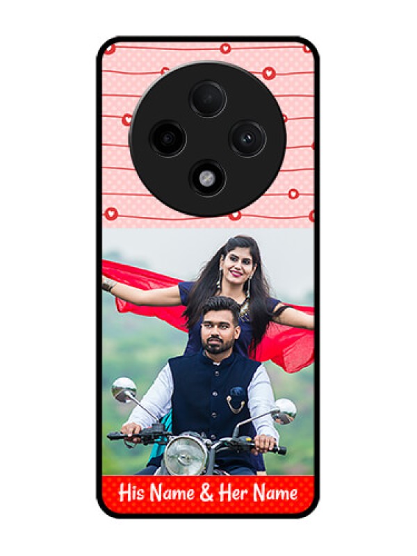 Custom Oppo F27 Pro Plus 5G Custom Glass Phone CaseRed Pattern Case Design