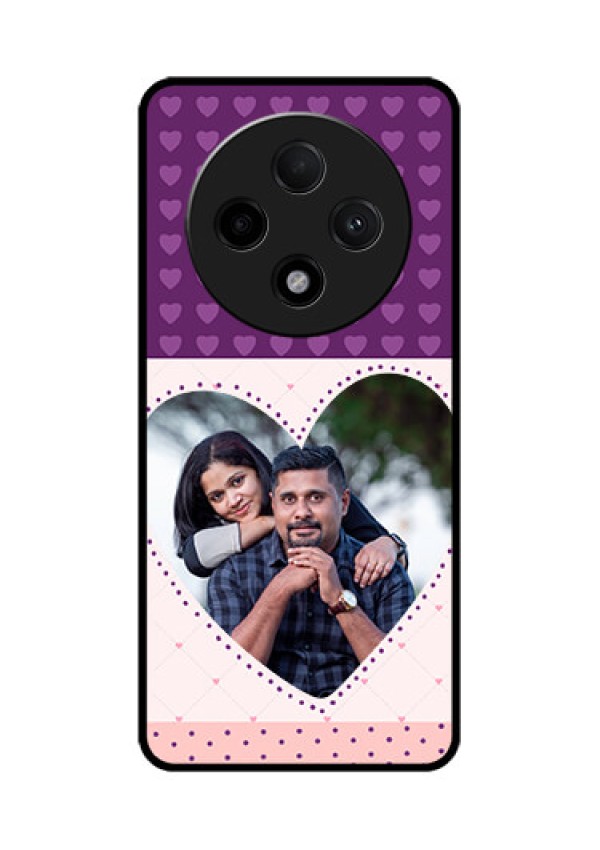 Oppo F27 Pro Plus 5G Custom Glass Phone CaseViolet Love Dots Design