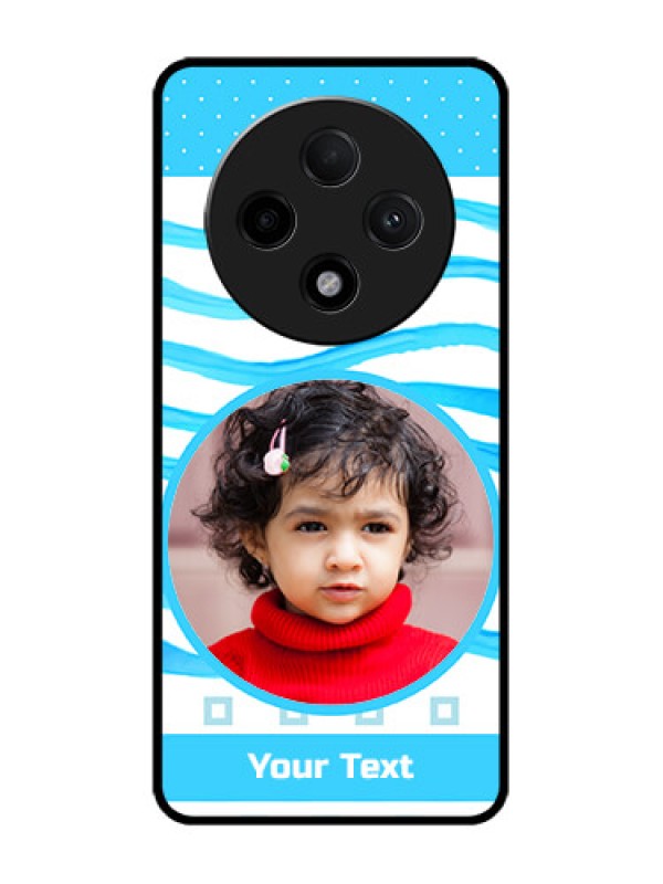 Custom Oppo F27 Pro Plus 5G Custom Glass Phone CaseSimple Blue Case Design