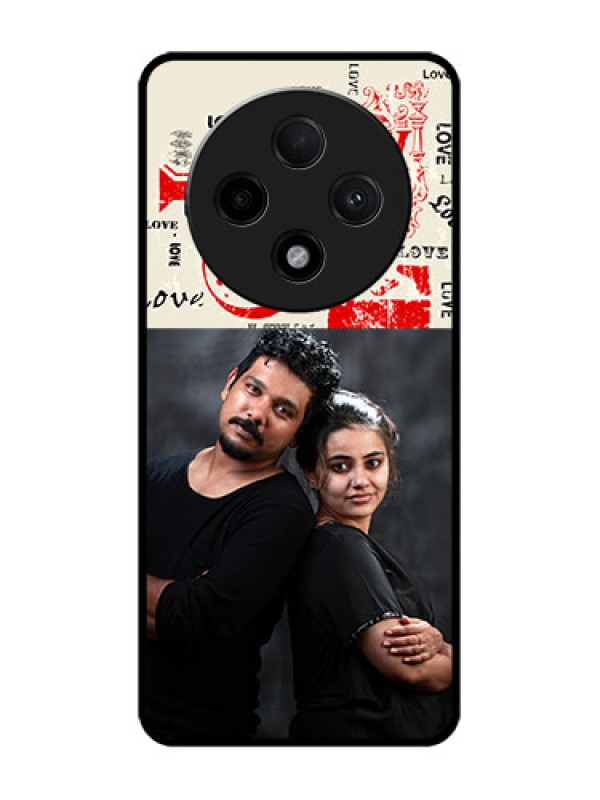 Custom Oppo F27 Pro Plus 5G Custom Glass Phone CaseTrendy Love Design Case