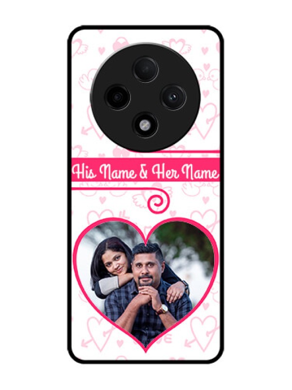 Custom Oppo F27 Pro Plus 5G Custom Glass Phone CaseHeart Shape Love Design