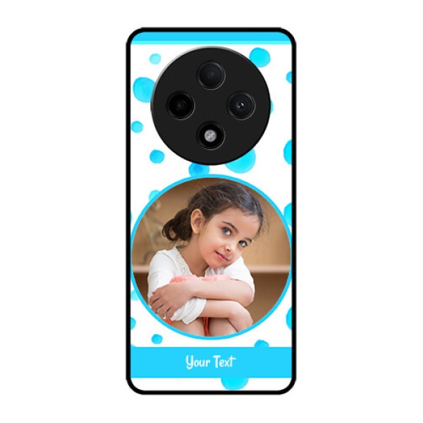 Oppo F27 Pro Plus 5G Custom Glass Phone CaseBlue Bubbles Pattern Design