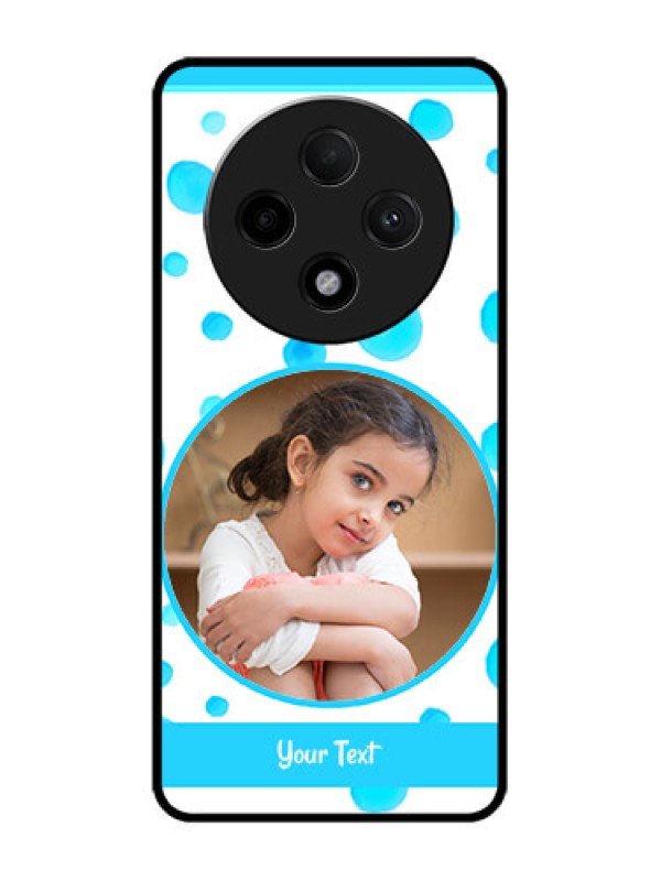 Custom Oppo F27 Pro Plus 5G Custom Glass Phone CaseBlue Bubbles Pattern Design