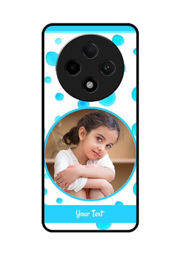 Oppo F27 Pro Plus 5G Custom Glass Phone CaseBlue Bubbles Pattern Design