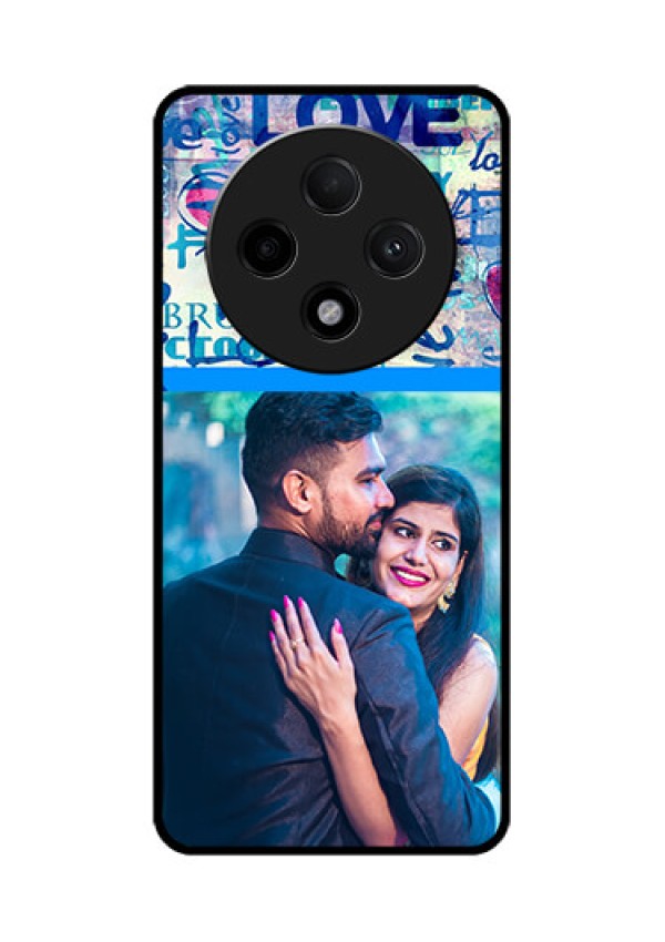 Oppo F27 Pro Plus 5G Custom Glass Phone CaseColorful Love Design