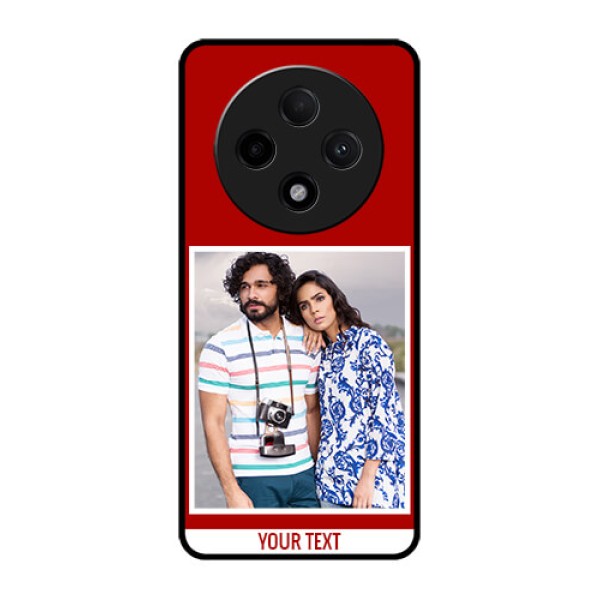 Oppo F27 Pro Plus 5G Custom Glass Phone CaseRed Color Design