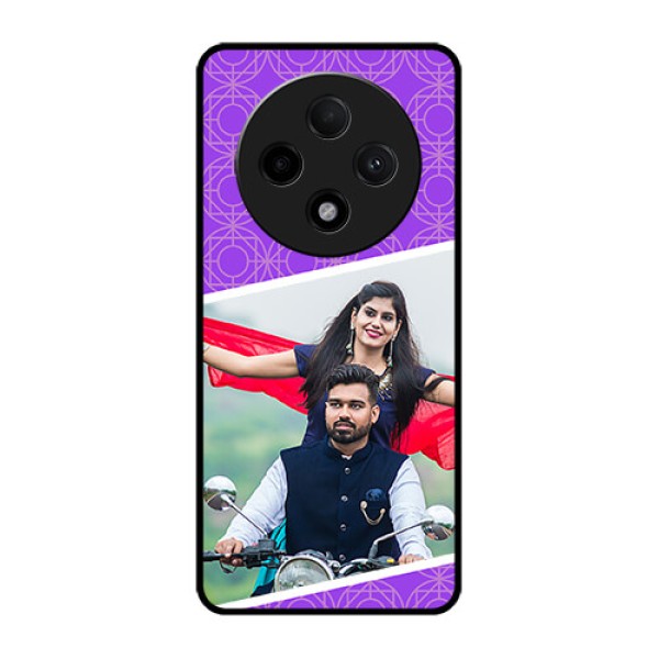 Oppo F27 Pro Plus 5G Custom Glass Phone CaseViolet Color Pattern Design
