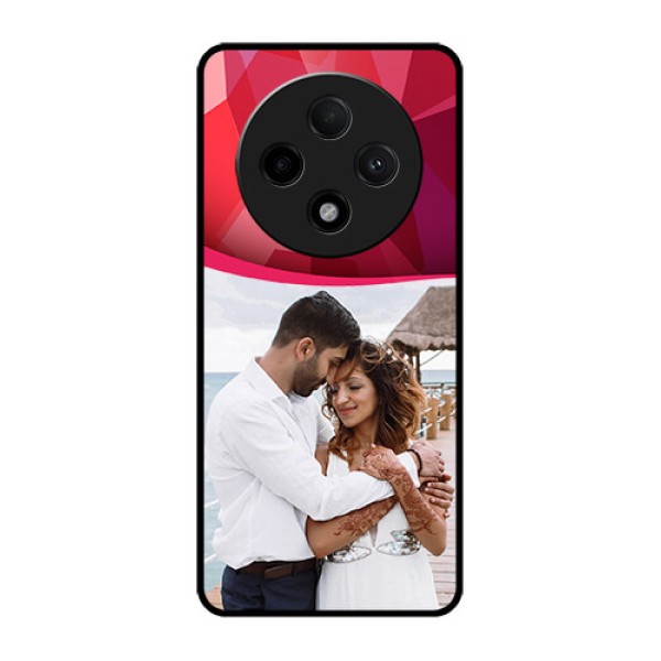 Oppo F27 Pro Plus 5G Custom Glass Phone CaseRed Abstract Design