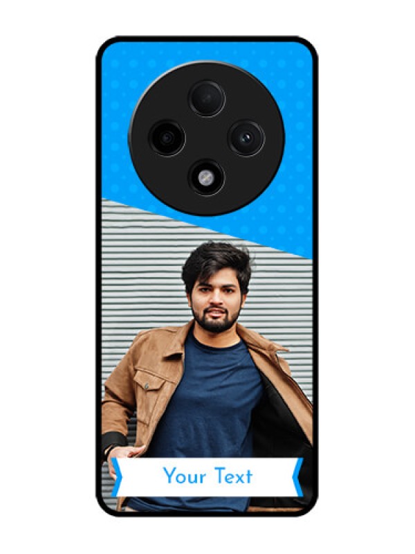 Custom Oppo F27 Pro Plus 5G Custom Glass Phone CaseSimple Blue Color Design