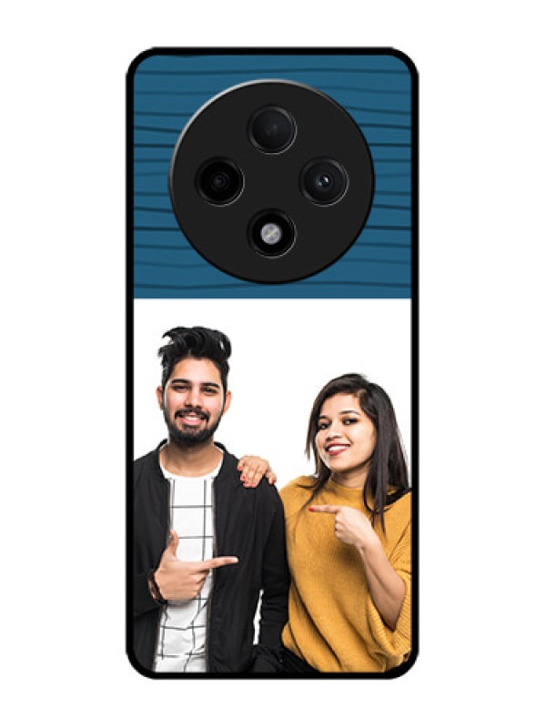 Custom Oppo F27 Pro Plus 5G Custom Glass Phone CaseBlue Pattern Cover Design