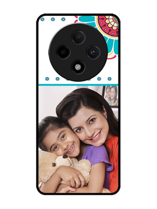 Custom Oppo F27 Pro Plus 5G Custom Glass Phone CaseFlower Design