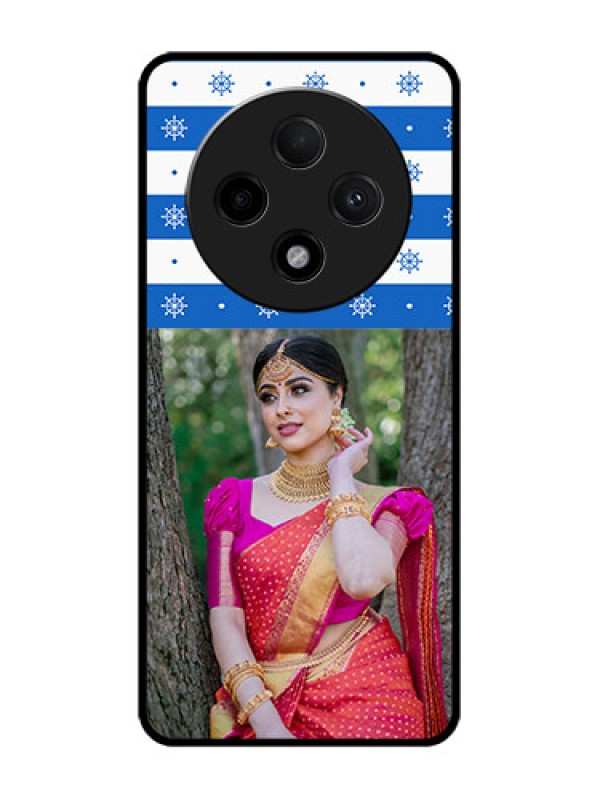 Custom Oppo F27 Pro Plus 5G Custom Glass Phone CaseSnow Pattern Design