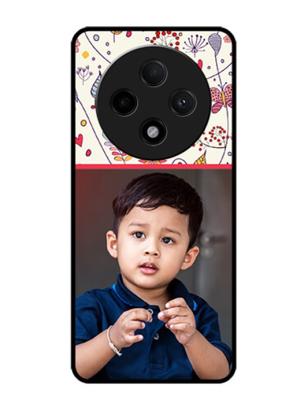 Custom Oppo F27 Pro Plus 5G Custom Glass Phone CasePremium Floral Design