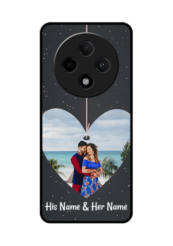 Oppo F27 Pro Plus 5G Custom Glass Phone CaseHanging Heart Design