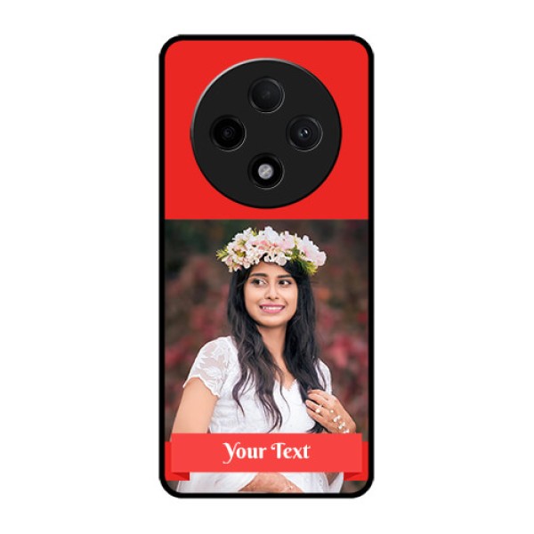 Oppo F27 Pro Plus 5G Custom Glass Phone CaseSimple Red Color Design