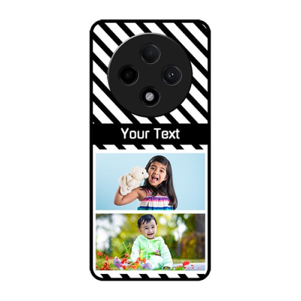 Oppo F27 Pro Plus 5G Custom Glass Phone CaseBlack And White Stripes Design Oppo F27 Pro Plus 5G Custom Glass Phone CaseBlack And White Stripes Design