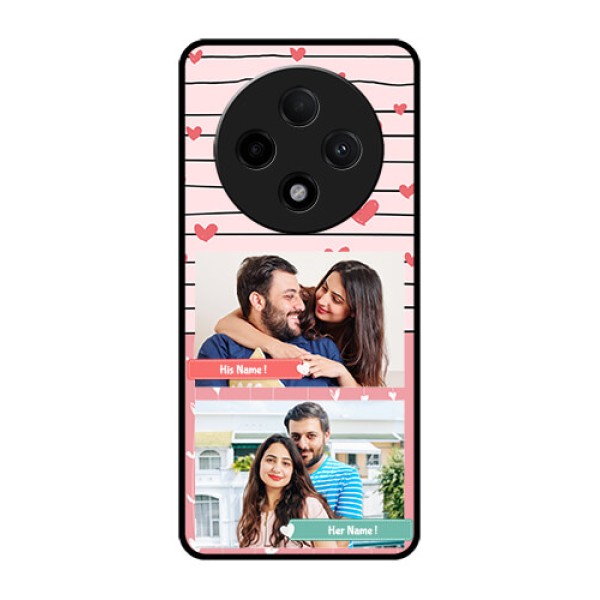 Oppo F27 Pro Plus 5G Custom Glass Phone CasePhoto With Heart Design