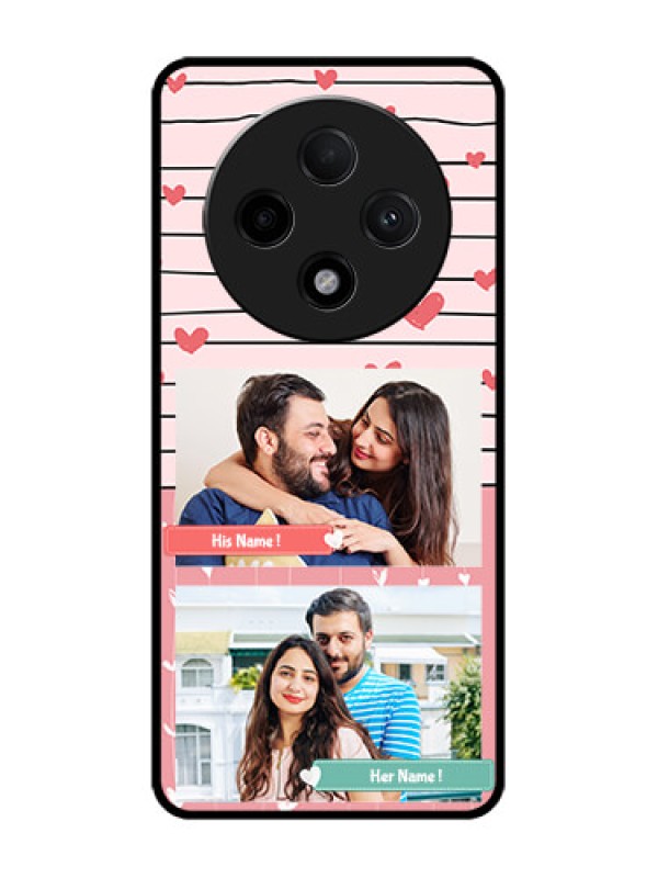 Custom Oppo F27 Pro Plus 5G Custom Glass Phone CasePhoto With Heart Design