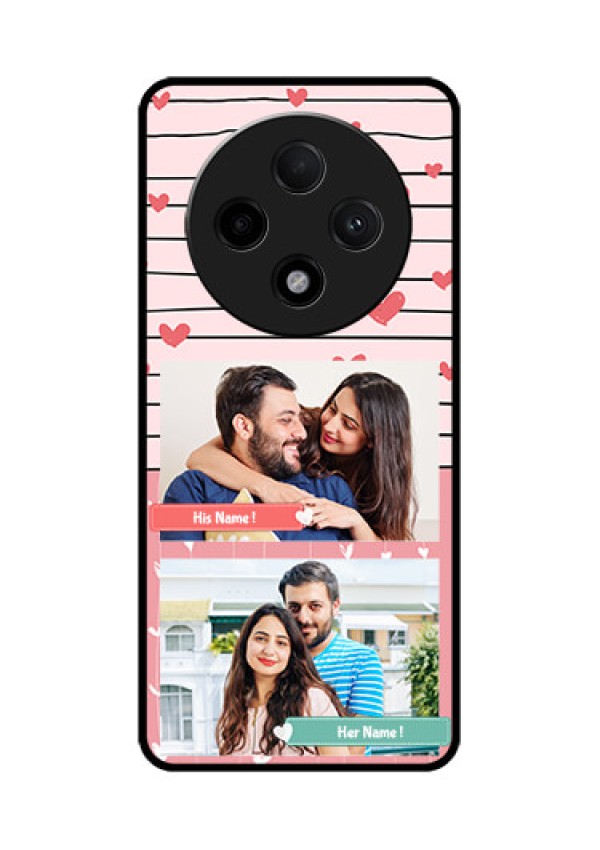Oppo F27 Pro Plus 5G Custom Glass Phone CasePhoto With Heart Design