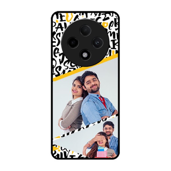 Oppo F27 Pro Plus 5G Custom Glass Phone CaseLetters Pattern Design