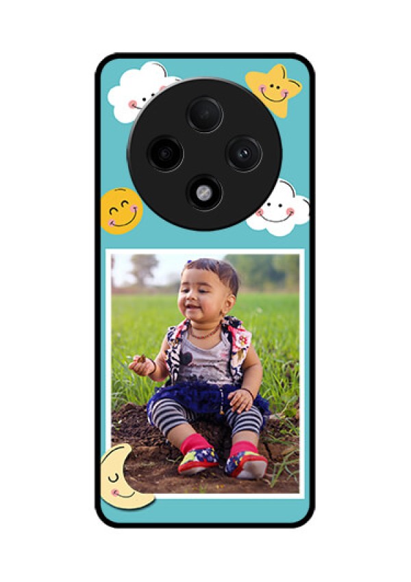 Oppo F27 Pro Plus 5G Custom Glass Phone CaseSmiley Kids Stars Design