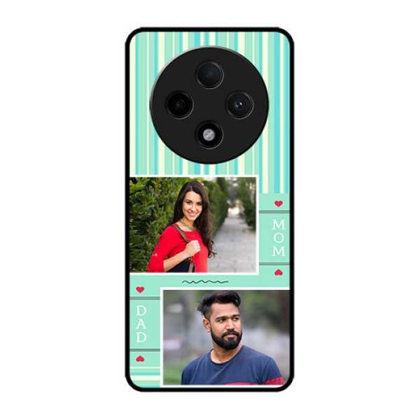 Oppo F27 Pro Plus 5G Custom Glass Phone CaseMom and Dad Pic Design