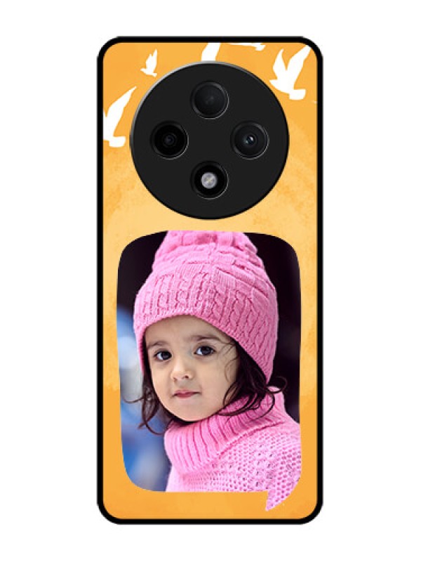 Custom Oppo F27 Pro Plus 5G Custom Glass Phone CaseWater Color Design With Bird Icons