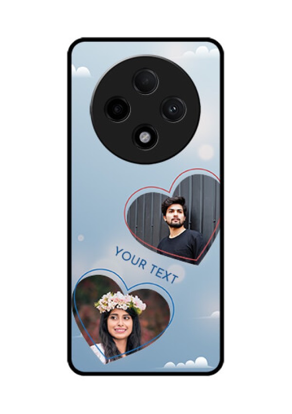 Oppo F27 Pro Plus 5G Custom Glass Phone CaseBlue Color Couple Design