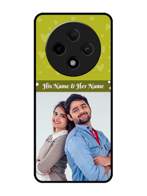 Custom Oppo F27 Pro Plus 5G Custom Glass Phone CaseYou and Me Heart Design