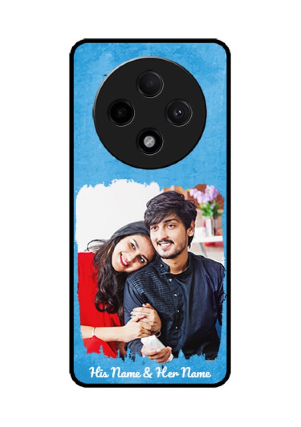 Oppo F27 Pro Plus 5G Custom Glass Phone Case - Blue Color Vintage Design