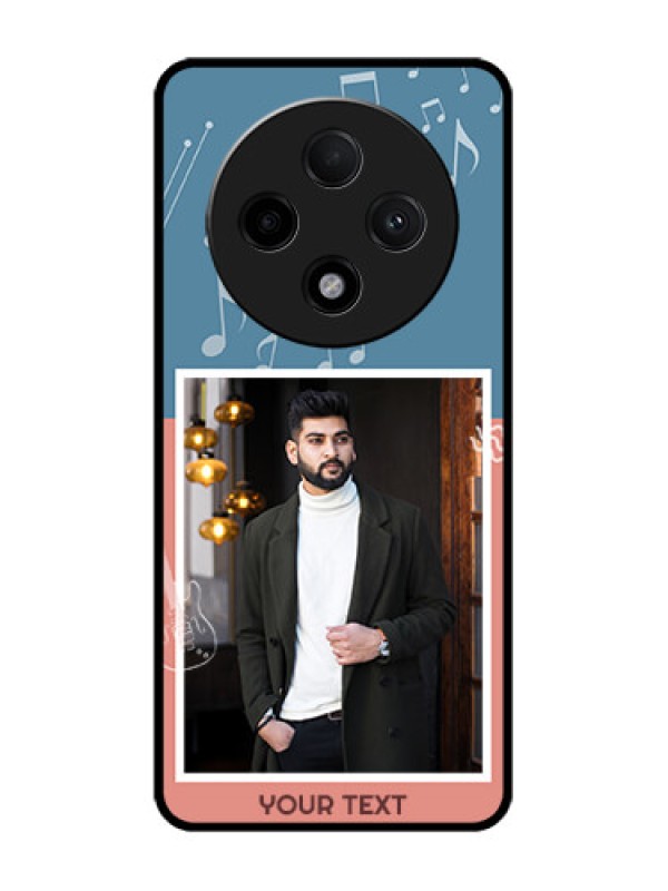 Custom Oppo F27 Pro Plus 5G Custom Glass Phone CaseWith Color Musical Note Design