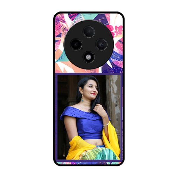 Oppo F27 Pro Plus 5G Custom Glass Phone CaseAbstract Floral Design