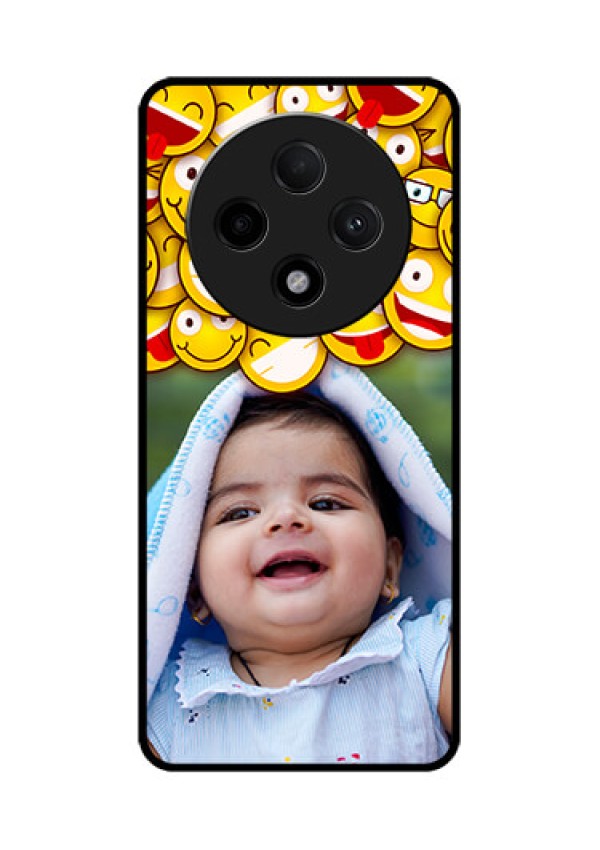 Oppo F27 Pro Plus 5G Custom Glass Phone CaseWith Smiley Emoji Design