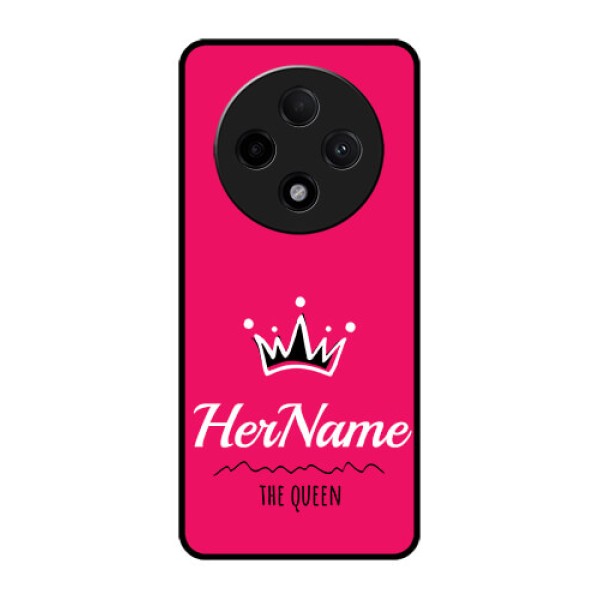 Oppo F27 Pro Plus 5G Custom Glass Phone CaseQueen With Name Design Oppo F27 Pro Plus 5G Custom Glass Phone CaseQueen With Name Design