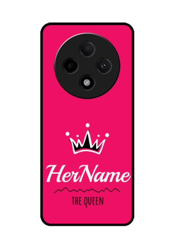 Oppo F27 Pro Plus 5G Custom Glass Phone CaseQueen With Name Design