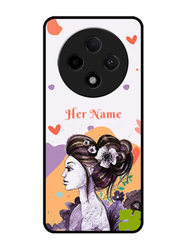 Custom Oppo F27 Pro Plus 5G Custom Glass Phone CaseWoman And Nature Design