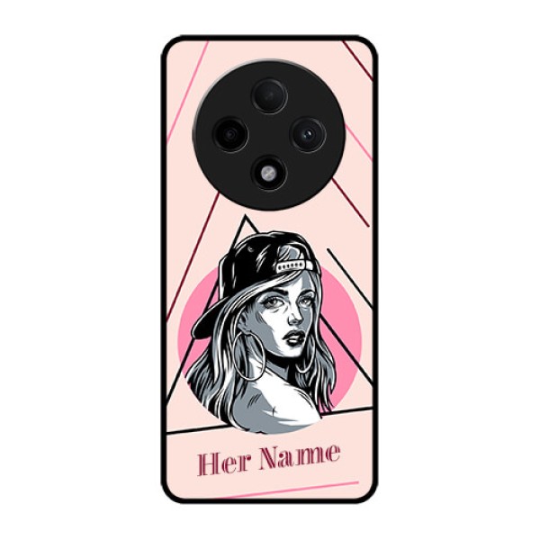 Oppo F27 Pro Plus 5G Custom Glass Phone CaseRockstar Girl Design