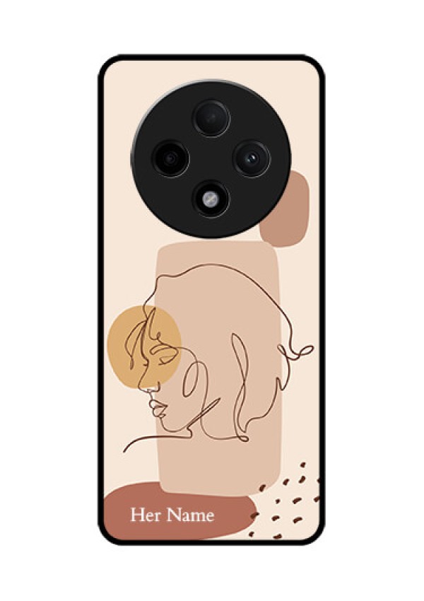 Oppo F27 Pro Plus 5G Custom Glass Phone CaseCalm Woman Line Art Design