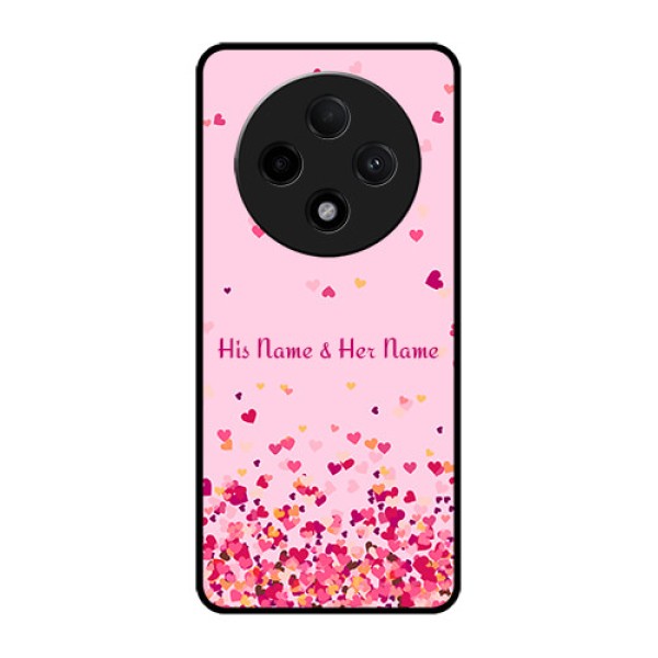 Oppo F27 Pro Plus 5G Custom Glass Phone CaseFloating Hearts Design Oppo F27 Pro Plus 5G Custom Glass Phone CaseFloating Hearts Design
