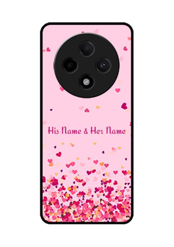 Oppo F27 Pro Plus 5G Custom Glass Phone CaseFloating Hearts Design