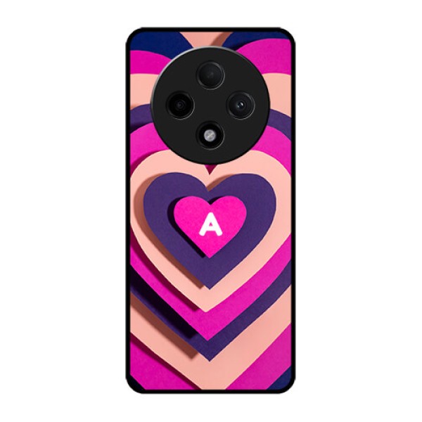 Oppo F27 Pro Plus 5G Custom Glass Phone CaseCute Heart Pattern Design