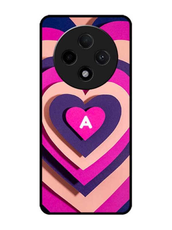 Custom Oppo F27 Pro Plus 5G Custom Glass Phone CaseCute Heart Pattern Design