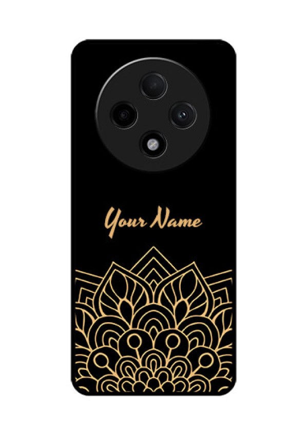 Oppo F27 Pro Plus 5G Custom Glass Phone CaseGolden Mandala Design