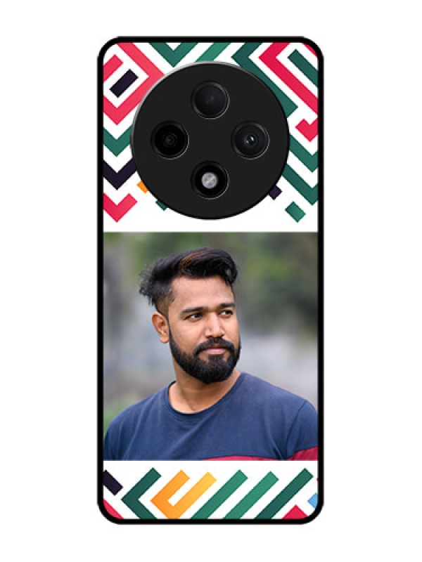 Custom Oppo F27 Pro Plus 5G Custom Glass Phone CaseColorful Maze Pattern Design