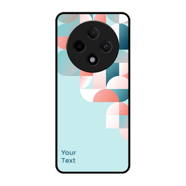 Oppo F27 Pro Plus 5G Custom Glass Phone CaseStylish Semi - Circle Pattern Design