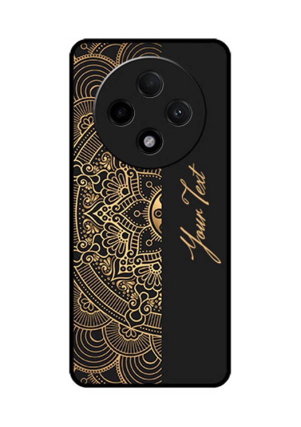 Oppo F27 Pro Plus 5G Custom Glass Phone CaseMandala Art With Custom Text Design