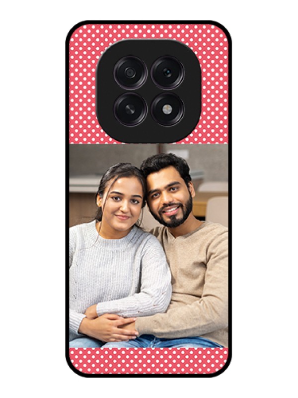 Custom Oppo F29 5G Custom Glass Phone Case - White Dotted Design