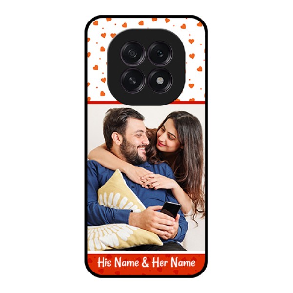 Oppo F29 5G Custom Glass Phone Case - Orange Love Symbol Design Oppo F29 5G Custom Glass Phone Case - Orange Love Symbol Design